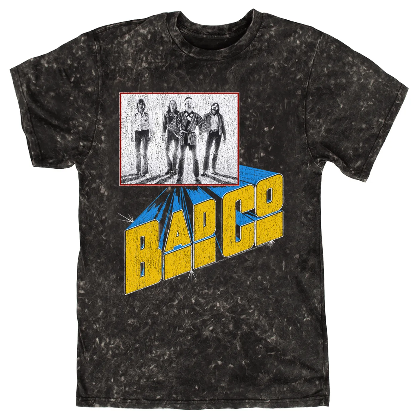 Bad Company T-shirt | 1976 Run With The Pack Concert Distressed Bad Company Mineral Wash Shirt