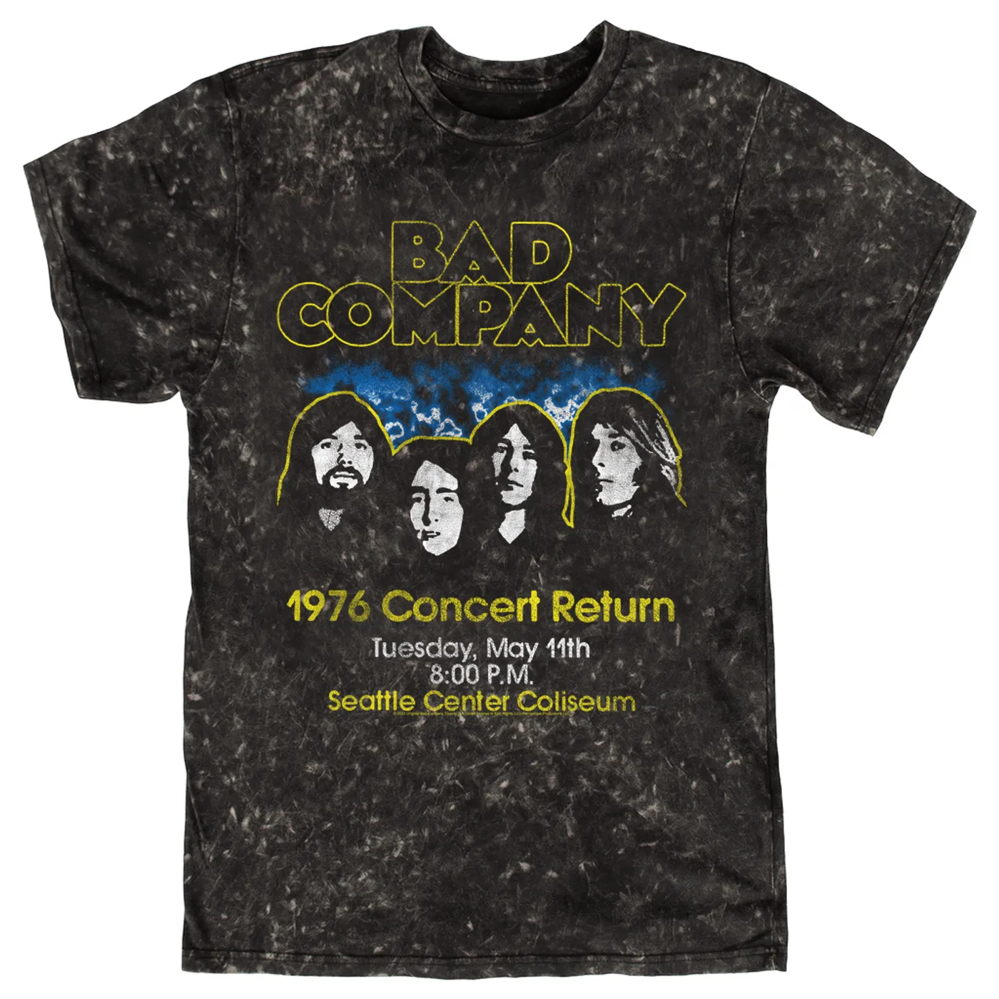 Bad Company T-shirt | 1976 Concert Return Distressed Bad Company Mineral Wash Shirt