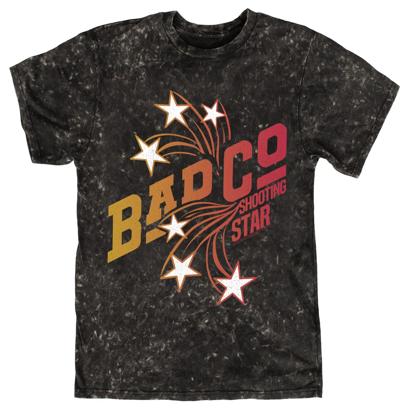 Bad Company T-shirt | Ombre Shooting Star Distressed Bad Company Mineral Wash Shirt