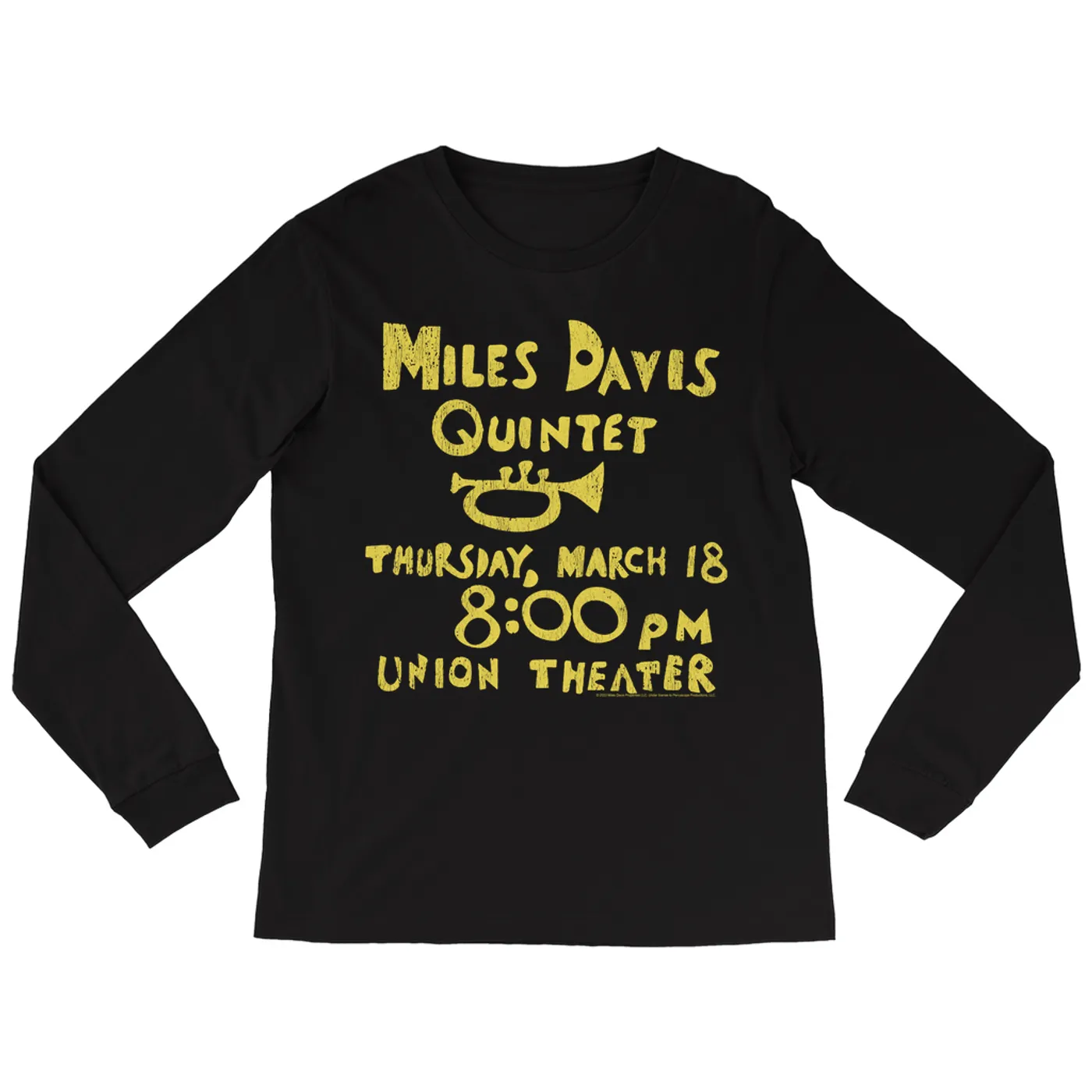 Miles Davis Long Sleeve Shirt | Quintet Union Theater Performance Miles Davis Shirt