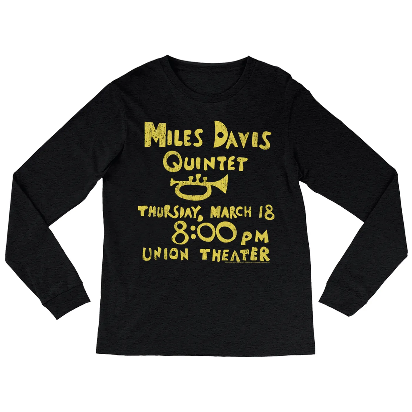 Miles Davis Long Sleeve Shirt | Quintet Union Theater Performance Miles Davis Shirt