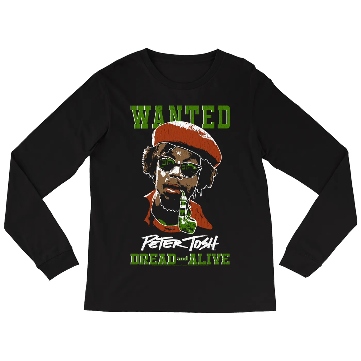 Peter Tosh Long Sleeve Shirt | Wanted Dread And Live (Merchbar Exclusive) Peter Tosh Shirt
