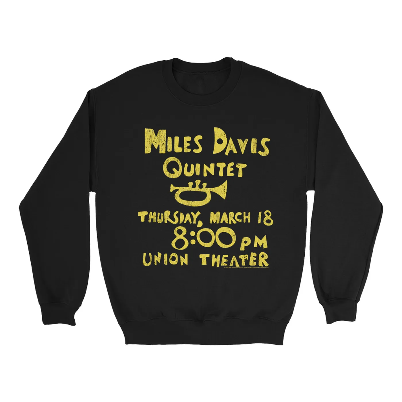 Miles Davis Sweatshirt | Quintet Union Theater Performance Miles Davis Sweatshirt