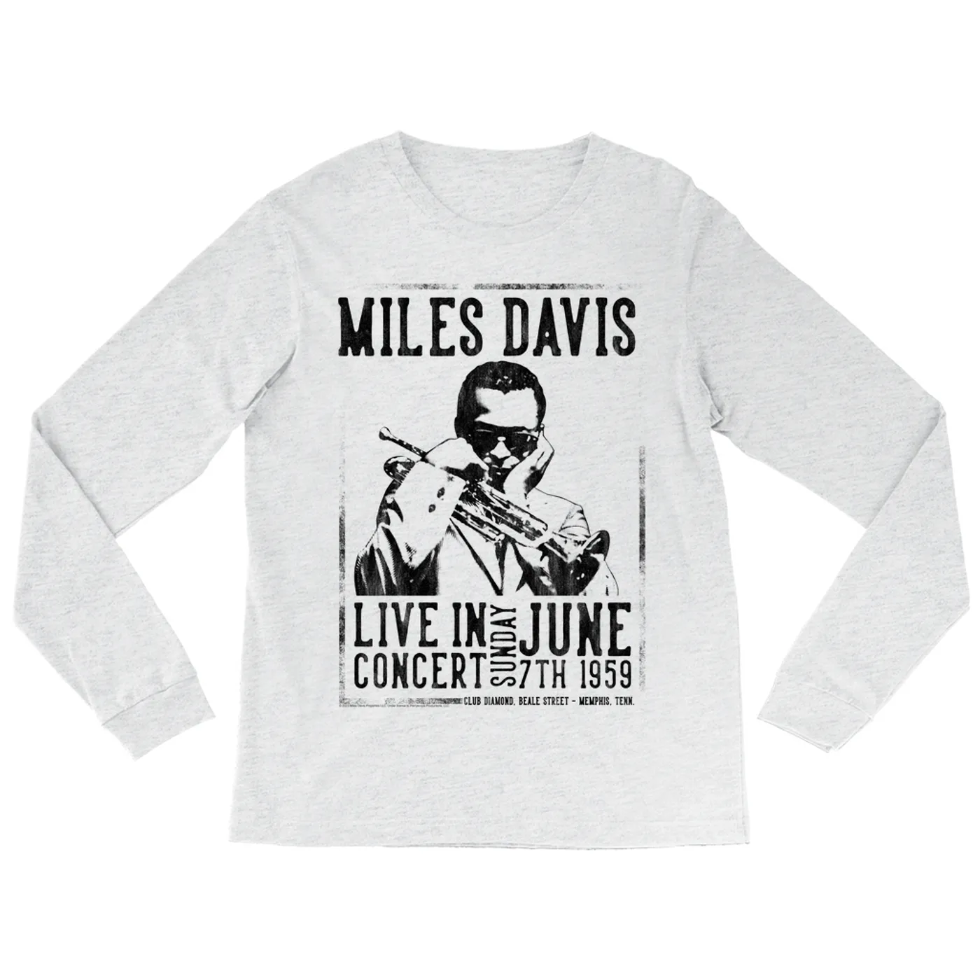 Miles Davis Long Sleeve Shirt | Memphis Concert 1959 (Merchbar Exclusive) Miles Davis Shirt
