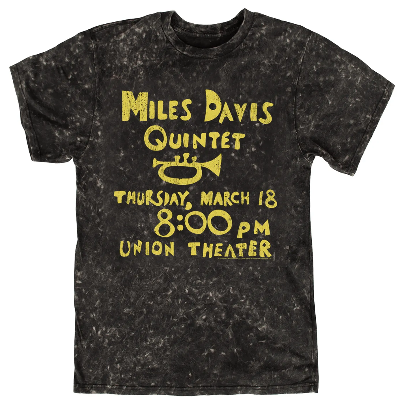 Miles Davis T-shirt | Quintet Union Theater Performance Miles Davis Mineral Wash Shirt