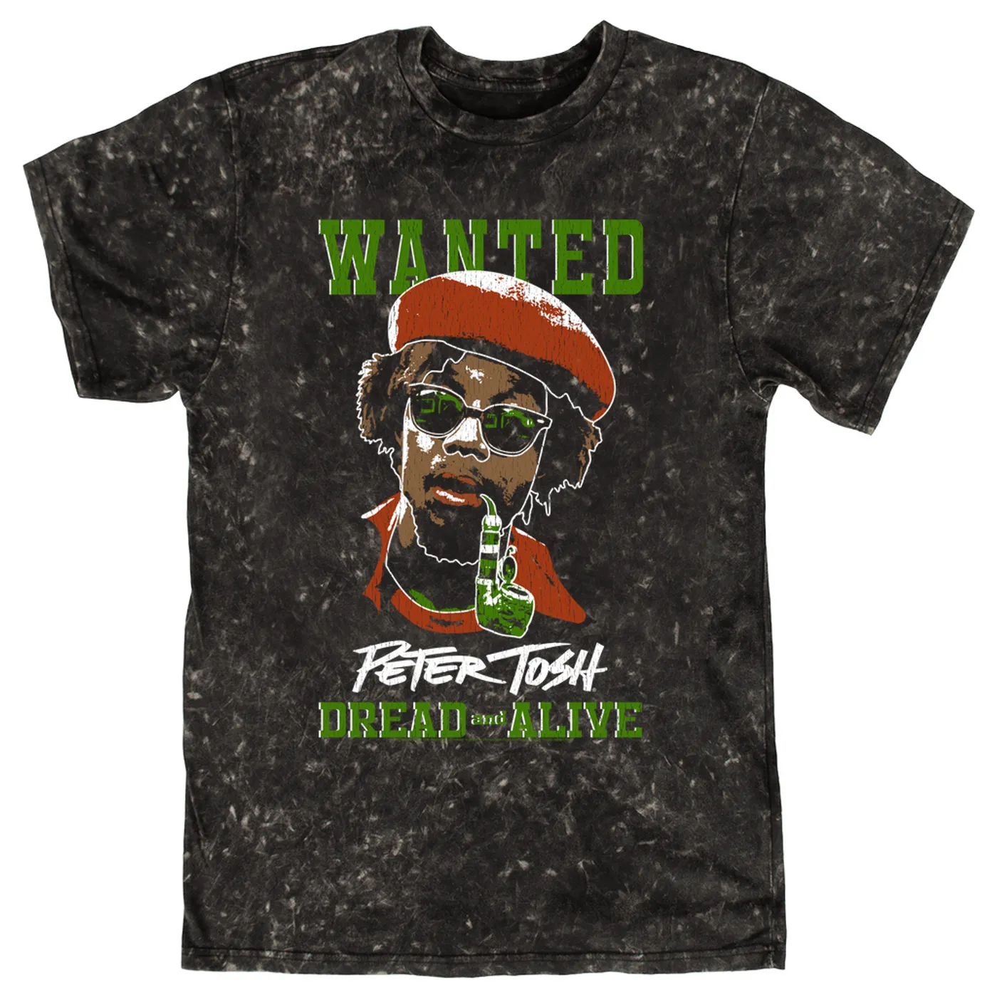Peter Tosh T-shirt | Wanted Dread And Live (Merchbar Exclusive) Peter Tosh Mineral Wash Shirt