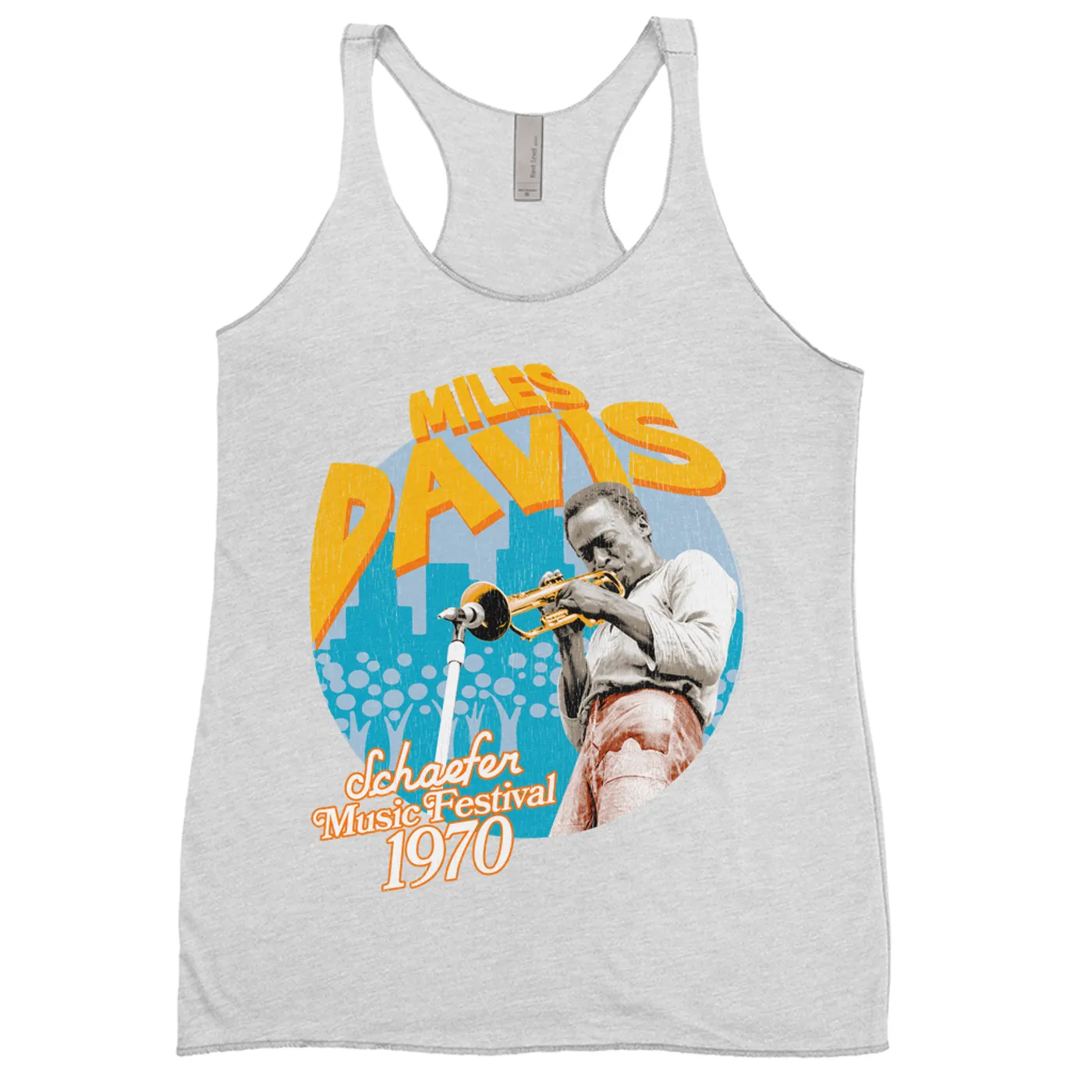Miles Davis Ladies' Tank Top | Schaefer Music Fest 1970 Distressed (Merchbar Exclusive) Miles Davis Shirt