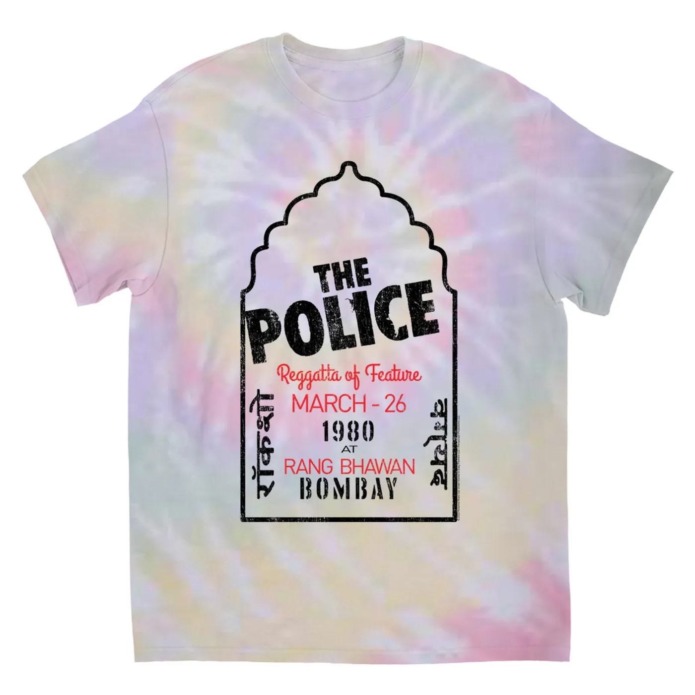 The Police T-Shirt | Bombay 1980 Concert The Police Tie Dye Shirt