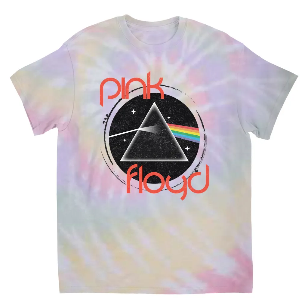 T-Shirt | Modern Retro Dark Side Of The Moon Distressed Tie Dye Shirt