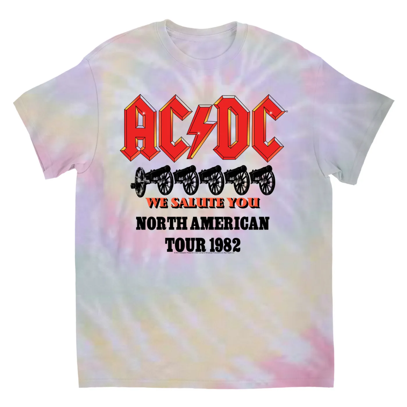 AC/DC T-Shirt | We Salute You North American Tour 1982 ACDC Tie Dye Shirt