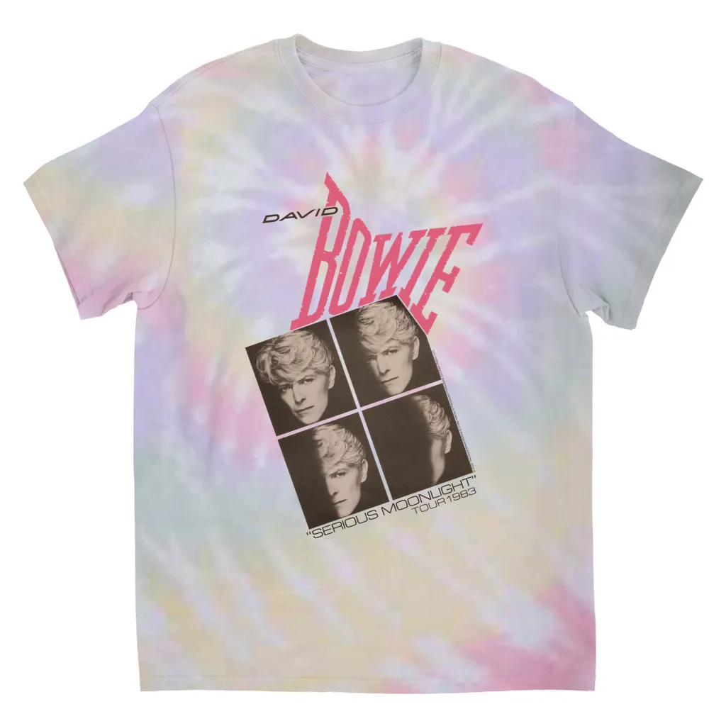 T-Shirt | Serious Moonlight 1983 Concert Tour Poster Pink (Equineop Exclusive) Tie Dye Shirt