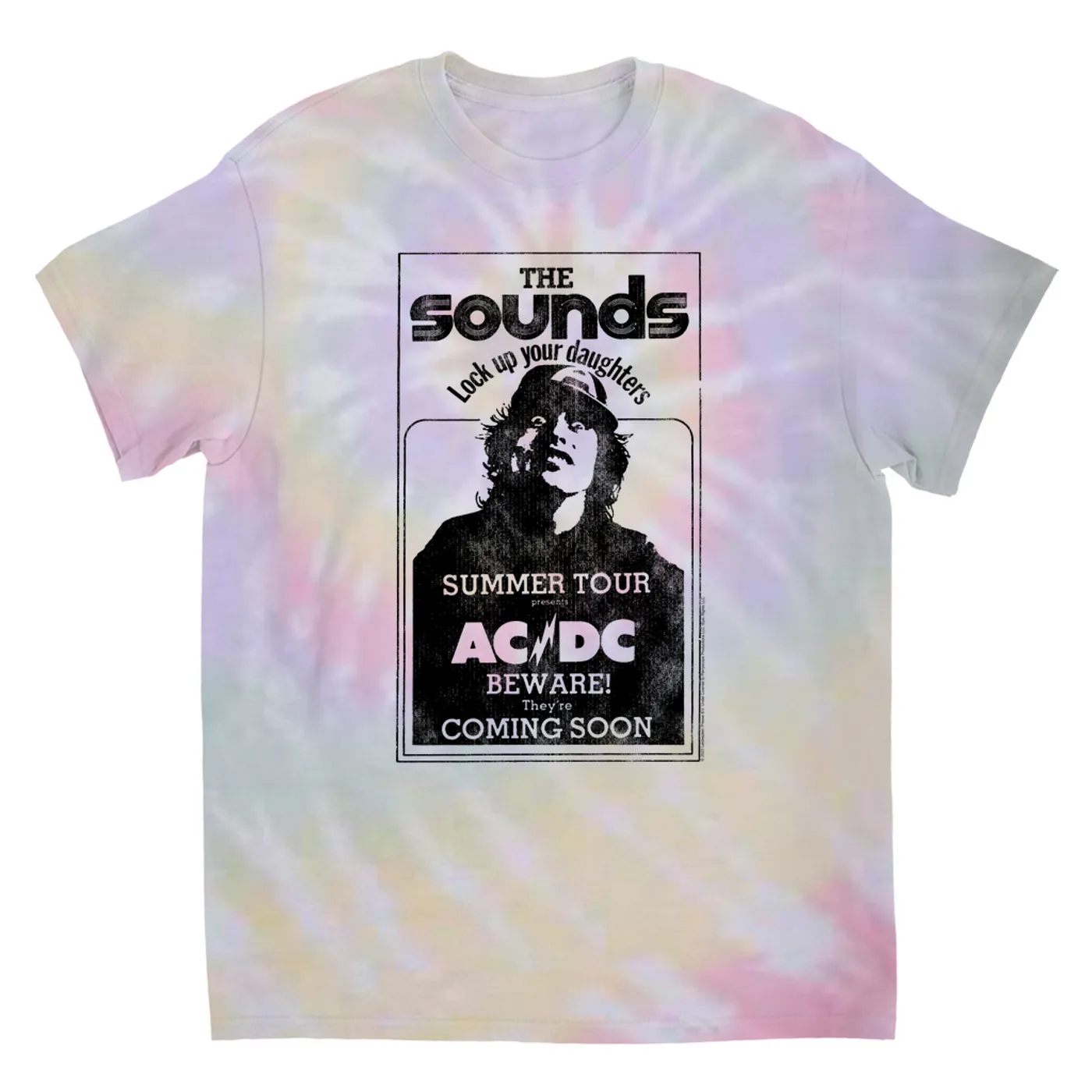 AC/DC T-Shirt | The Sounds Summer Concert Tour (Merchbar Exclusive) ACDC Tie Dye Shirt