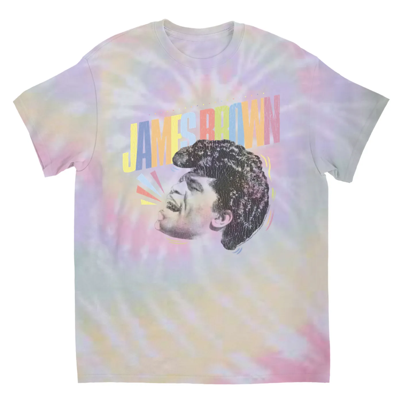James Brown T-Shirt | Say It Loud Pastel Colorful Design James Brown Tie Dye Shirt