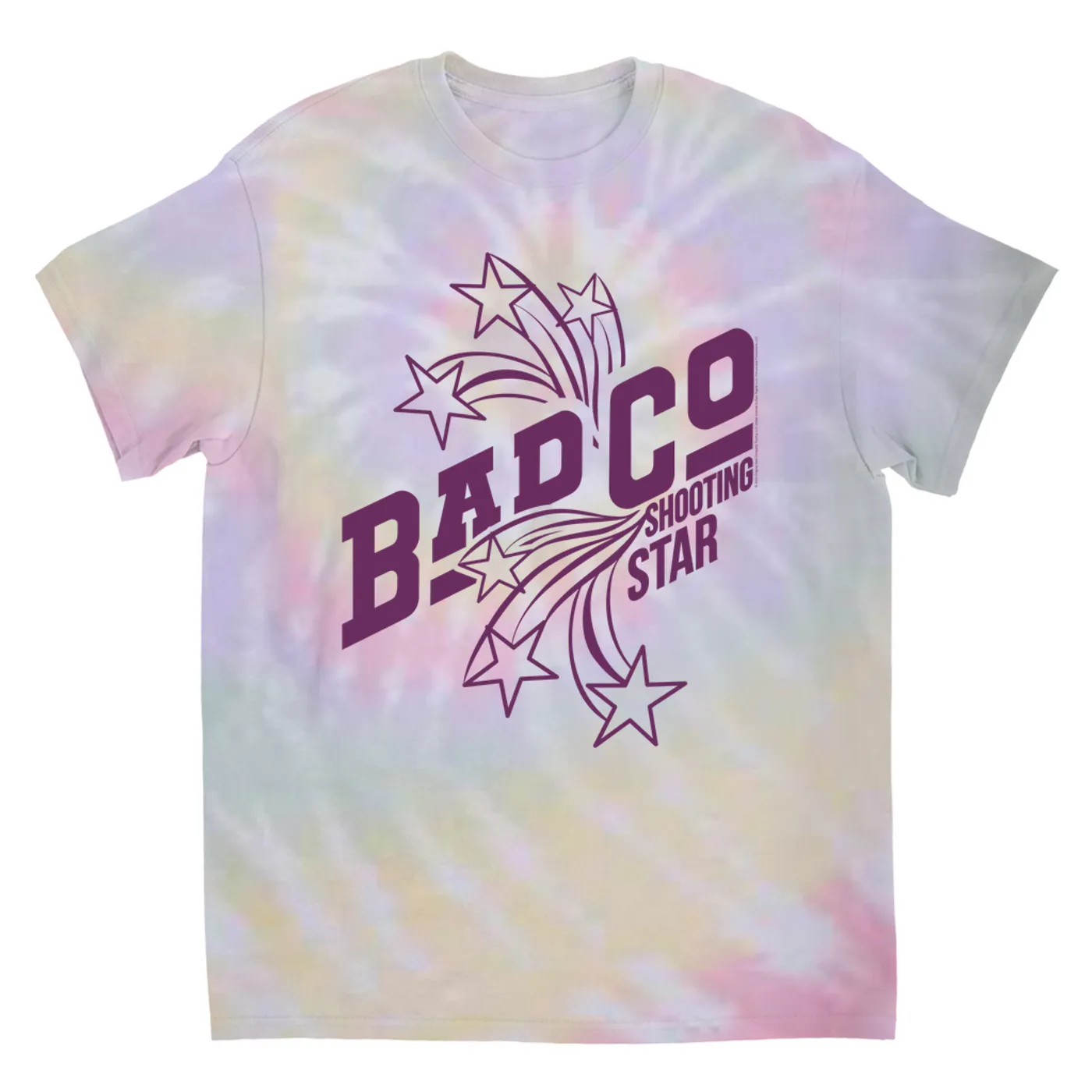 Bad Company T-Shirt | Shooting Star In Purple (Merchbar Exclusive) Bad Company Tie Dye Shirt