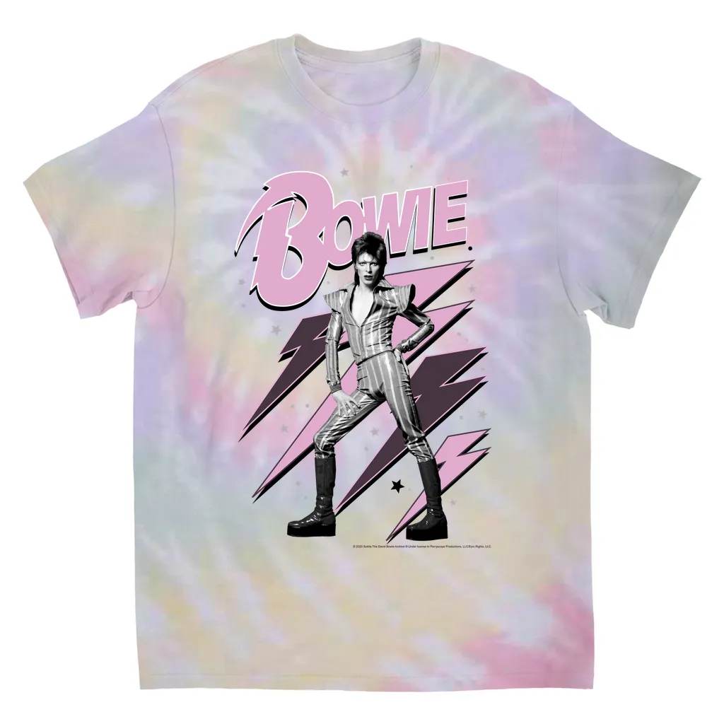 T-Shirt | Ziggy Stardust And Lightning Bolts (Equineop Exclusive) Tie Dye Shirt