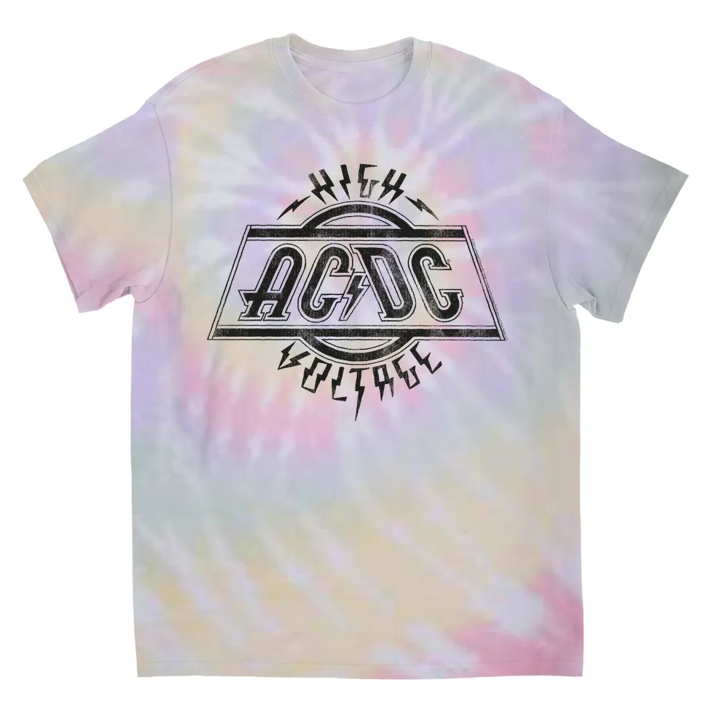 T-Shirt | High Voltage Logo Distressed (Equineop Exclusive) Tie Dye Shirt