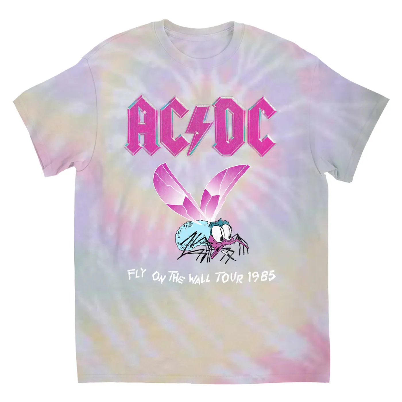 AC/DC T-Shirt | Fly On The Wall Tour 1985 (Merchbar Exclusive) ACDC Tie Dye Shirt