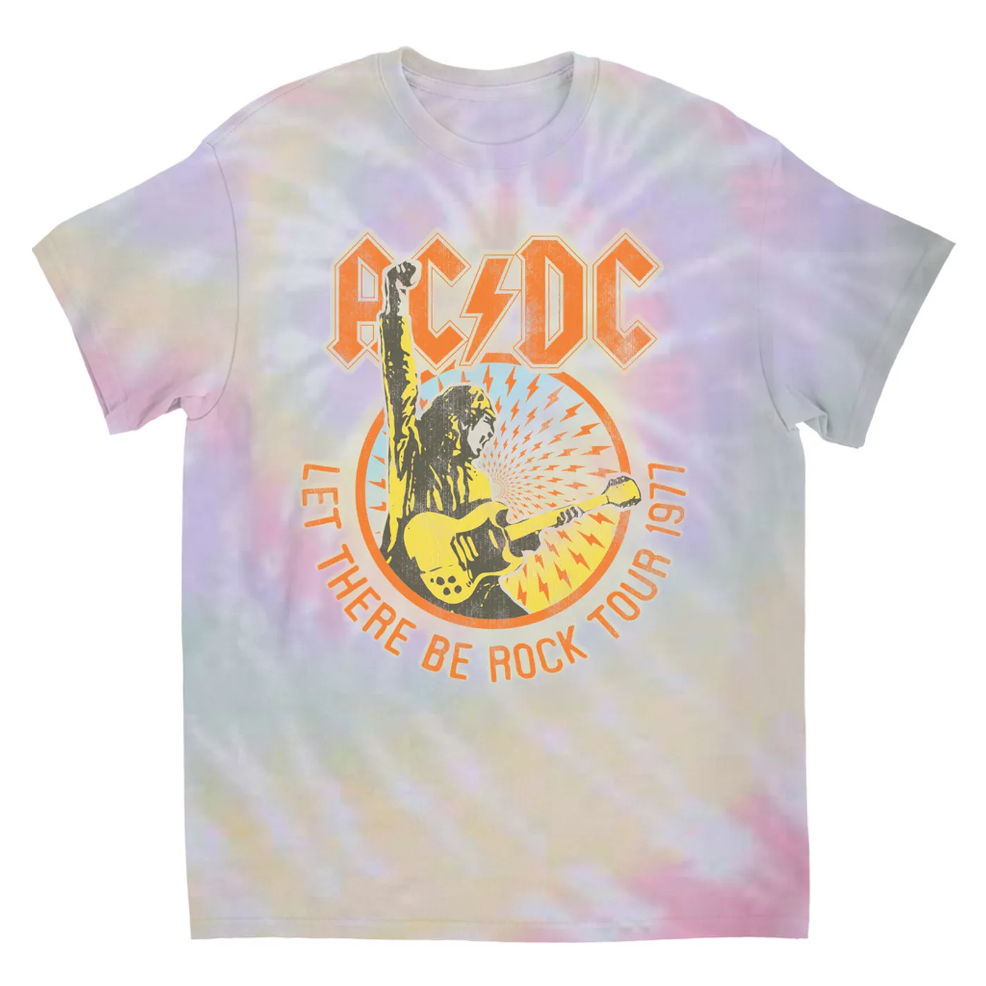 AC/DC T-Shirt | Let There Be Rock Tour 1977 ACDC Tie Dye Shirt