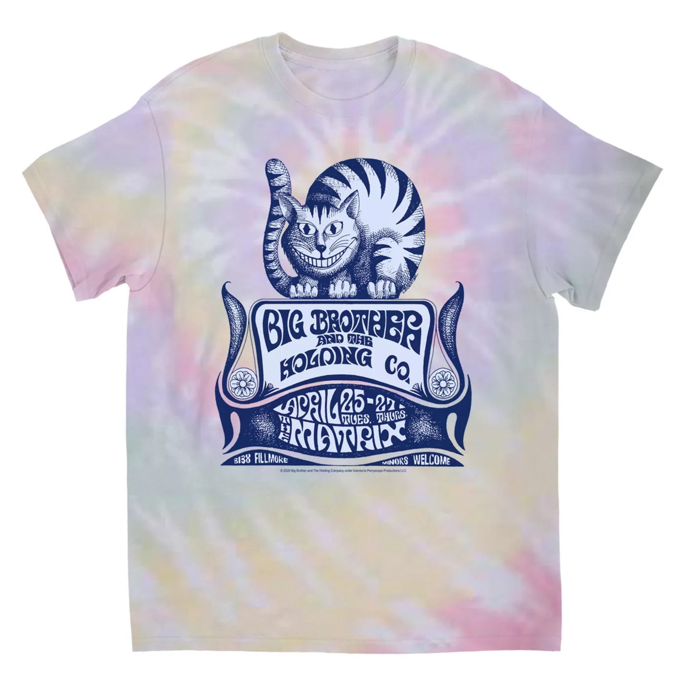Big Brother & The Holding Company T-Shirt | Big Brother And The Holding Company Feat. Janis Joplin The Matrix Concert Flyer (Merchbar Exclusive) Big Brother and The Holding Company Tie Dye Shirt