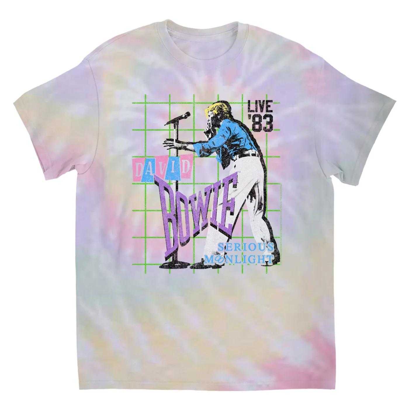 David Bowie T-Shirt | LIVE In 1983 Serious Moonlight (Merchbar Exclusive) David Bowie Tie Dye Shirt