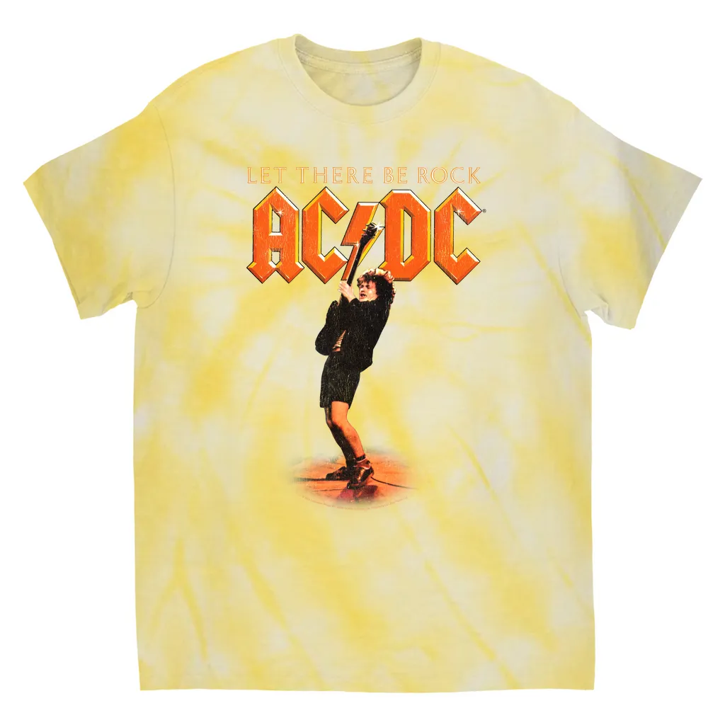 T-Shirt | Let There Be Rock Album Image Distressed (Equineop Exclusive) Tie Dye Shirt