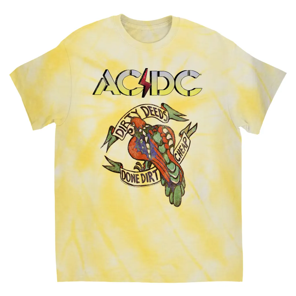 T-Shirt | Dirty Deeds Done Dirt Cheap Tattoo Design (Equineop Exclusive) Tie Dye Shirt