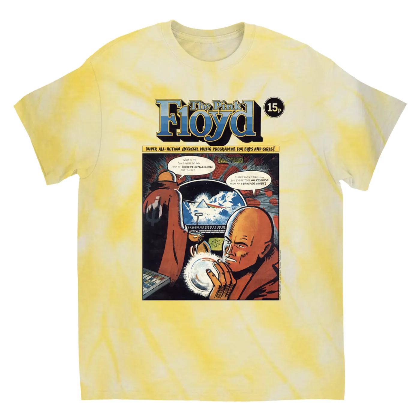 Pink Floyd T-Shirt | Dark Side Of The Moon Comic Pink Floyd Tie Dye Shirt