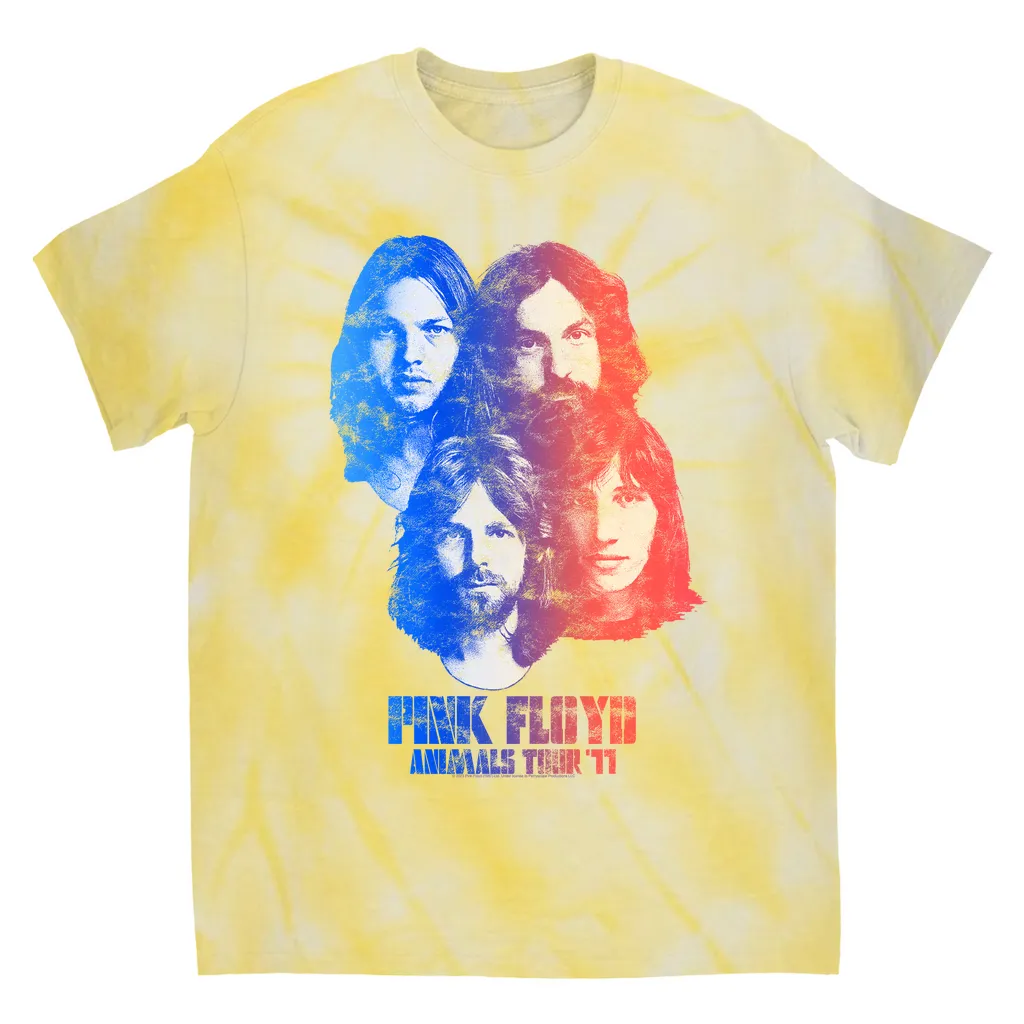 T-Shirt | Group Ombre Animals '77 Tour Image Distressed Tie Dye Shirt