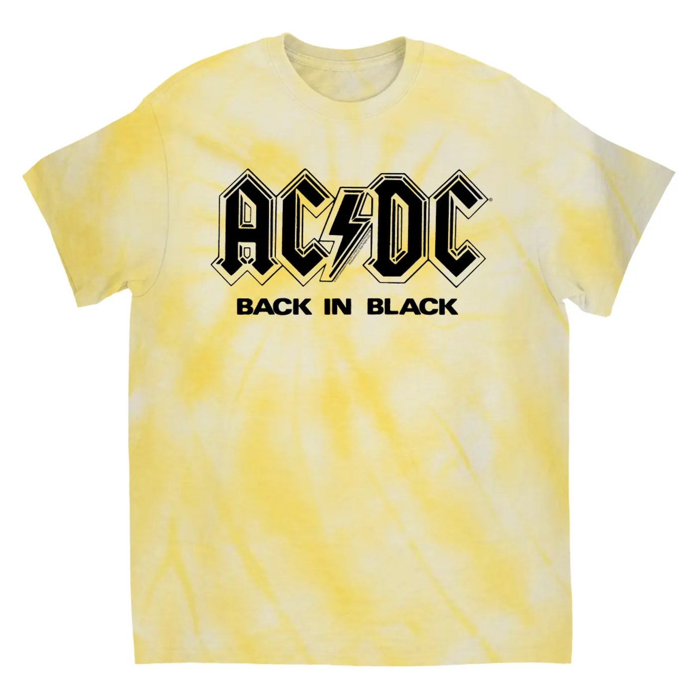 AC/DC T-Shirt | Back In Black Back In London Image (Merchbar Exclusive) ACDC Tie Dye Shirt