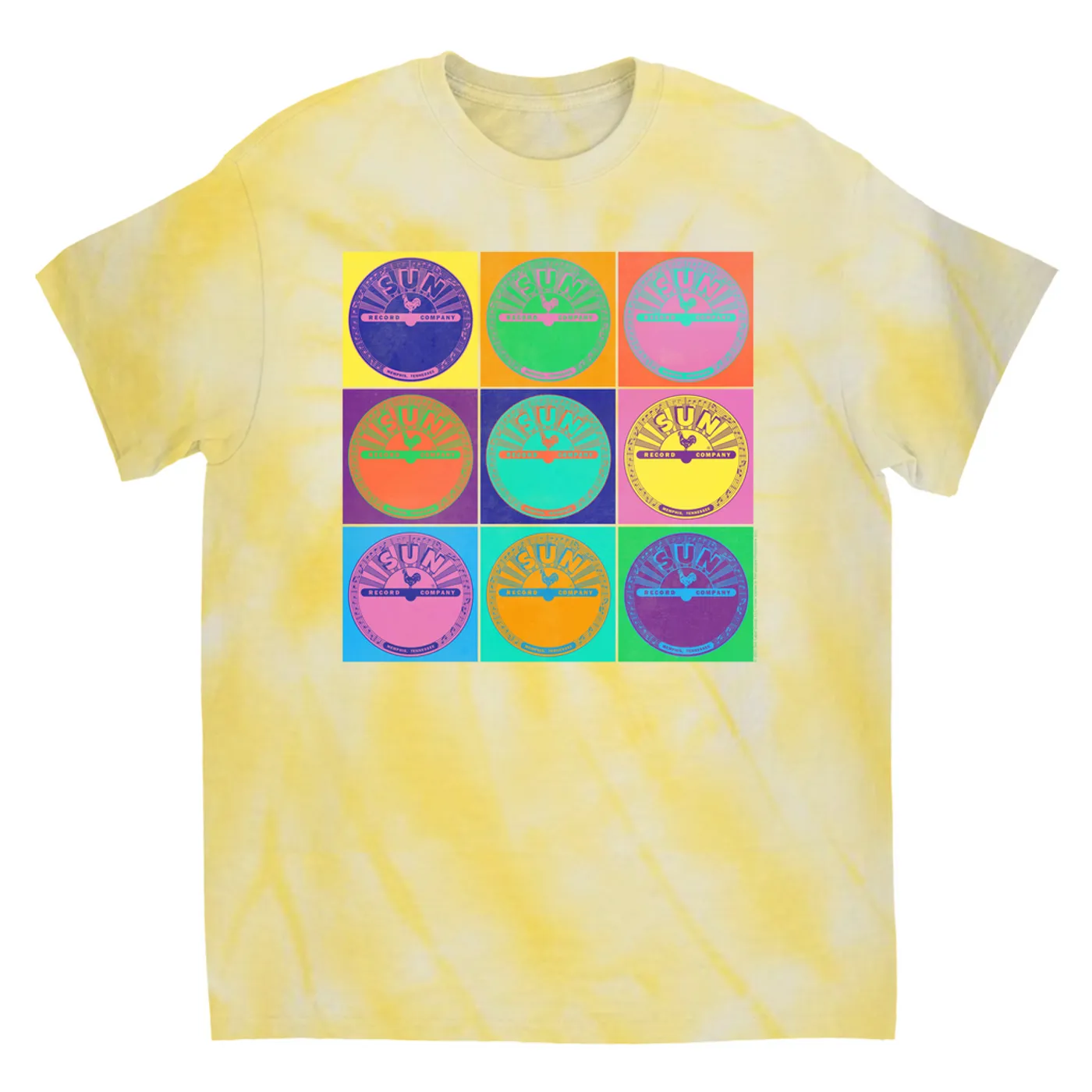 Sun Records T-Shirt | Pop Art Label Sun Records Tie Dye Shirt