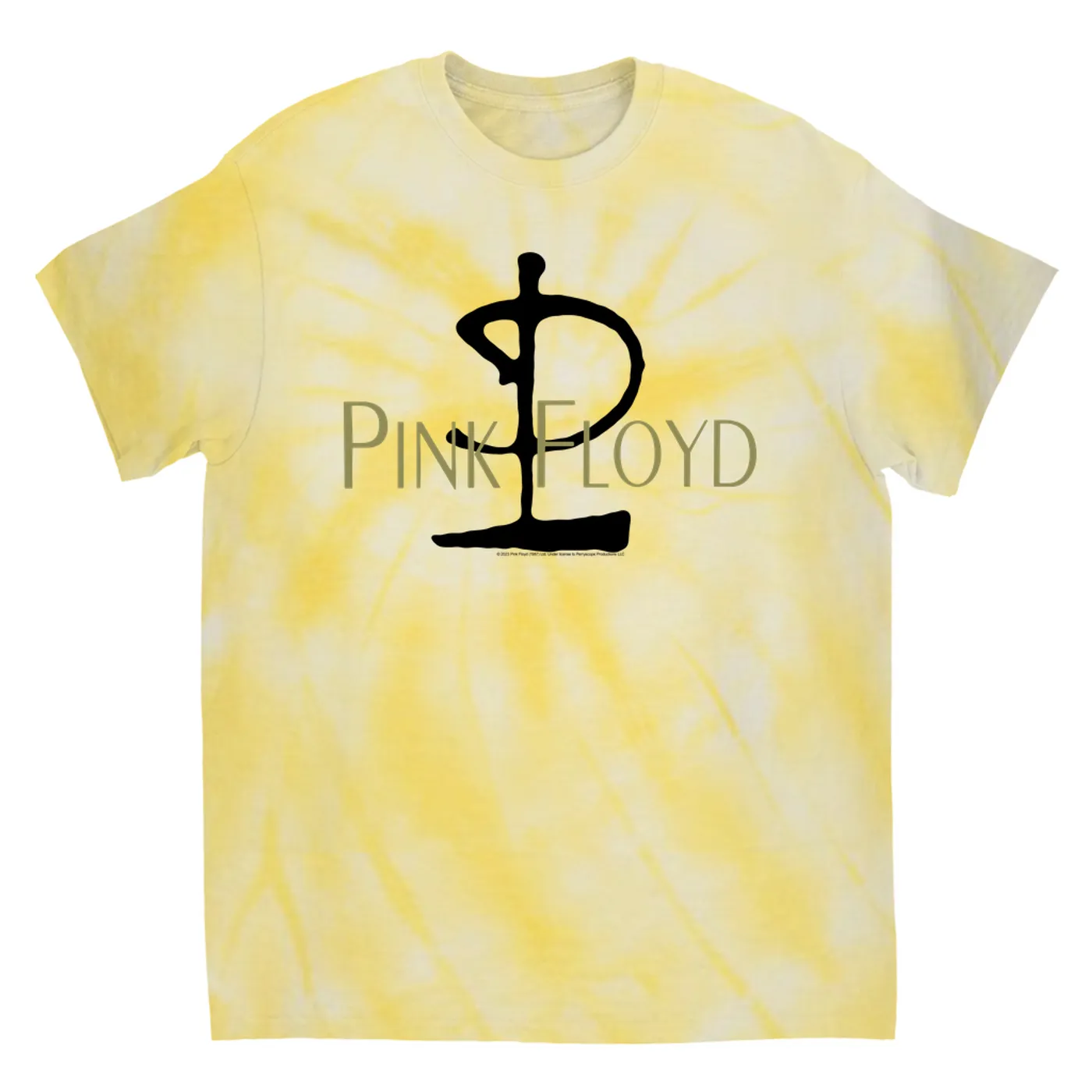 Pink Floyd T-Shirt | Symbol And Logo Olive Pink Floyd Tie Dye Shirt