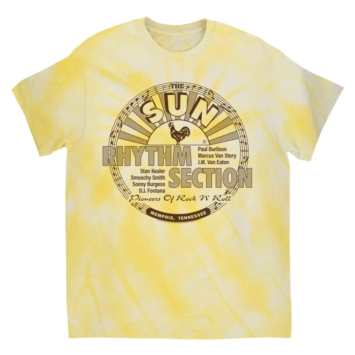 Sun Records T-Shirt | Rhythm Selection Pioneers Of Rock N' Roll Sun Records Tie Dye Shirt