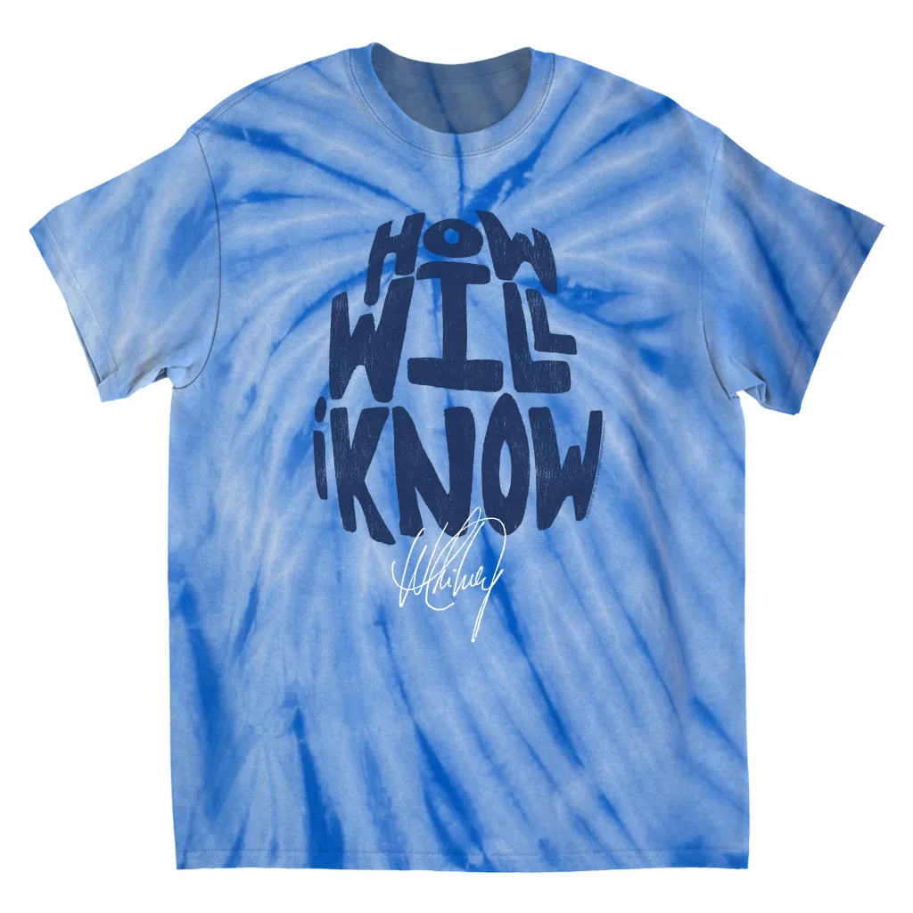 T-Shirt | How Will I Know Navy Design Distressed (Equineop Exclusive) Tie Dye Shirt