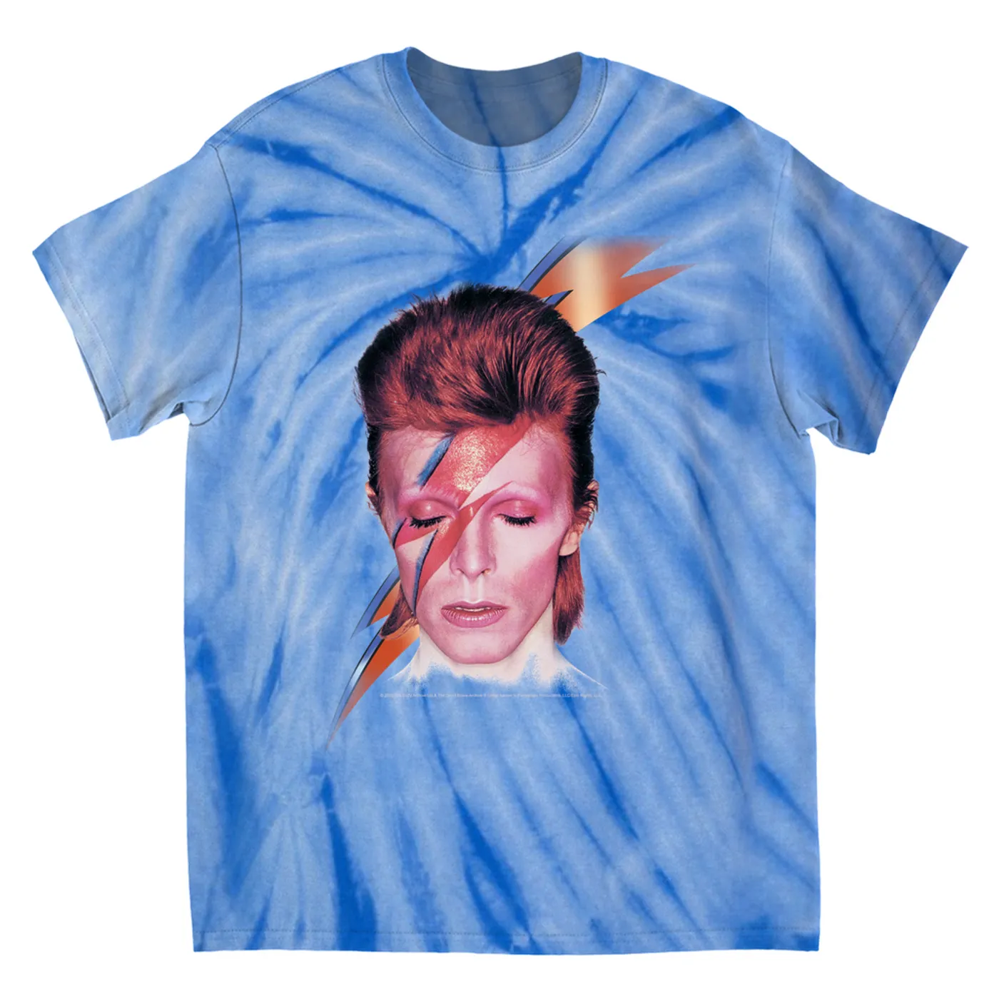 David Bowie T-Shirt | Aladdin Sane With Lightning Bolt Design David Bowie Tie Dye Shirt