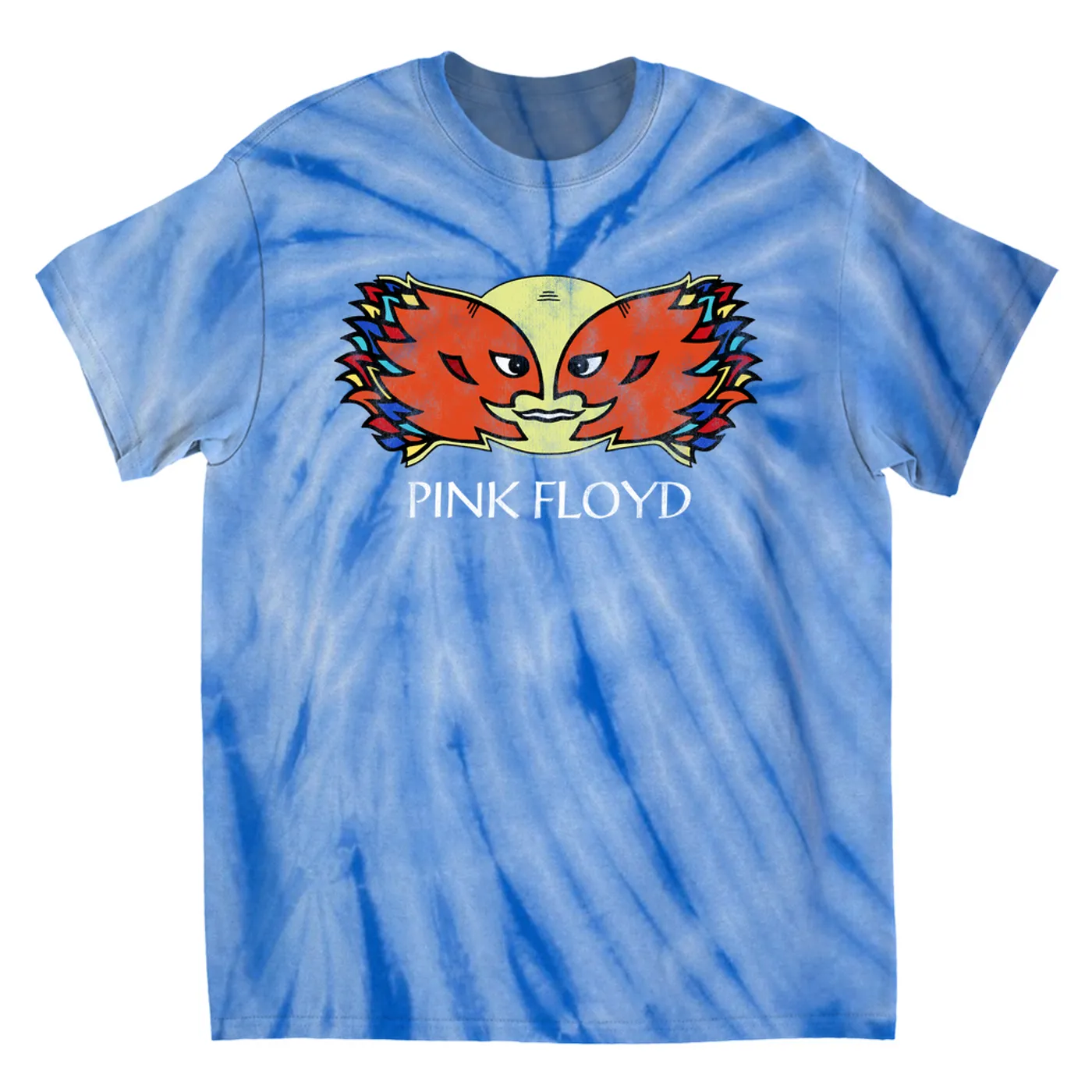 Pink Floyd T-Shirt | Pink Floyd Airship Blimp 1994 Division Bell Tour Distressed (Merchbar Exclusive) Pink Floyd Tie Dye Shirt