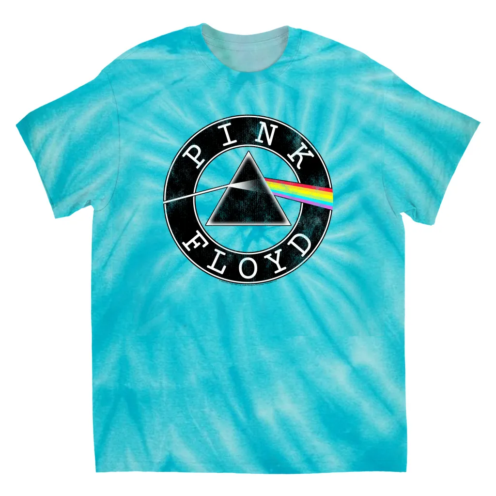 T-Shirt | Dark Side Of The Moon Circle Logo Distressed (Equineop Exclusive) Tie Dye Shirt