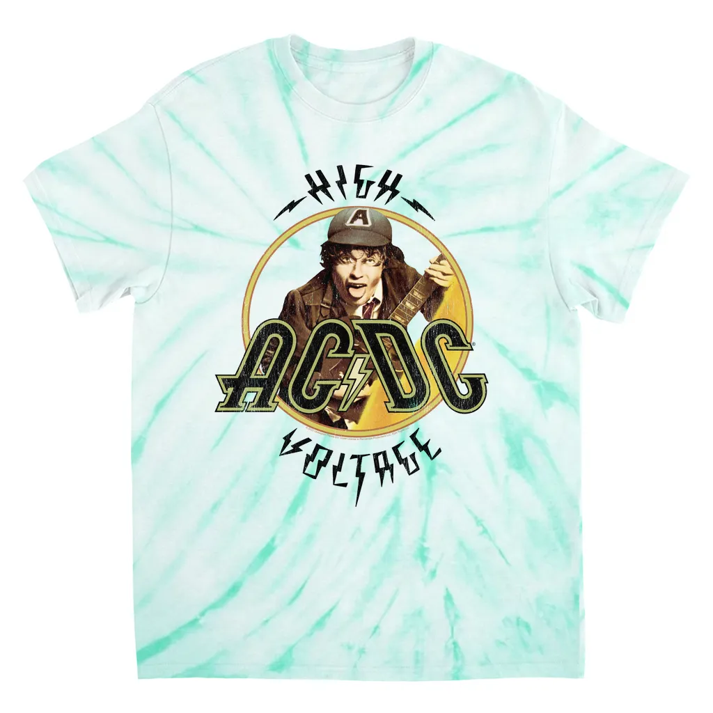 T-Shirt | High Voltage Album Design Distressed (Equineop Exclusive) Tie Dye Shirt