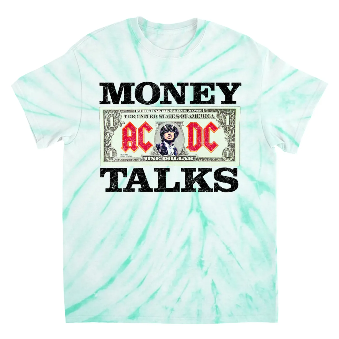 AC/DC T-Shirt | Money Talks Design (Merchbar Exclusive) ACDC Tie Dye Shirt
