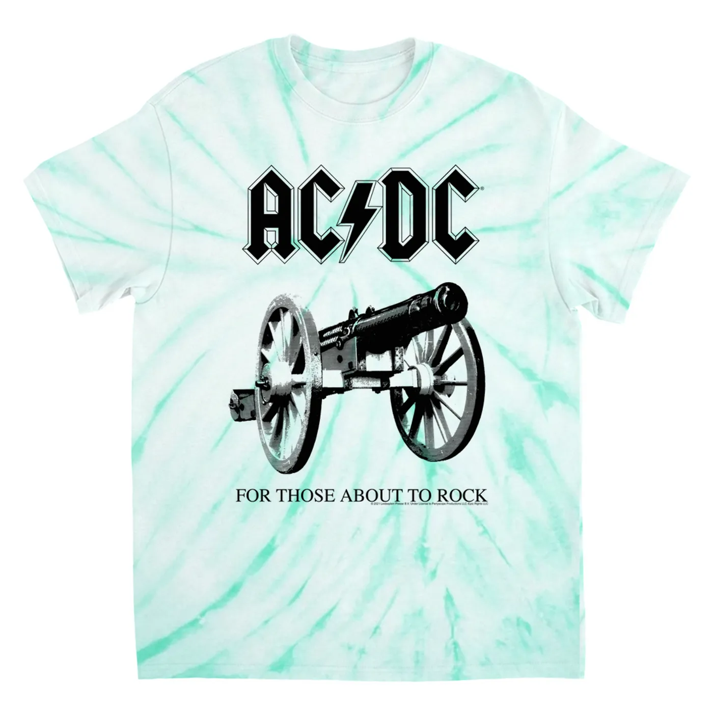 AC/DC T-Shirt | For Those About To Rock Cannon Black Image (Merchbar Exclusive) ACDC Tie Dye Shirt