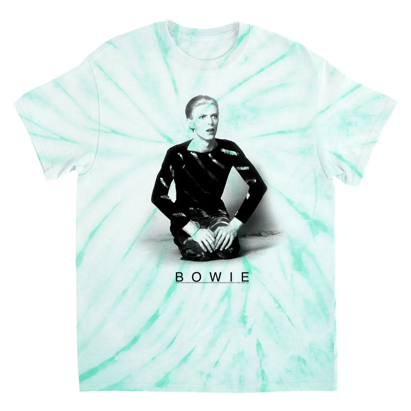 David Bowie T-Shirt | 1974 Black And White Photo David Bowie Tie Dye Shirt
