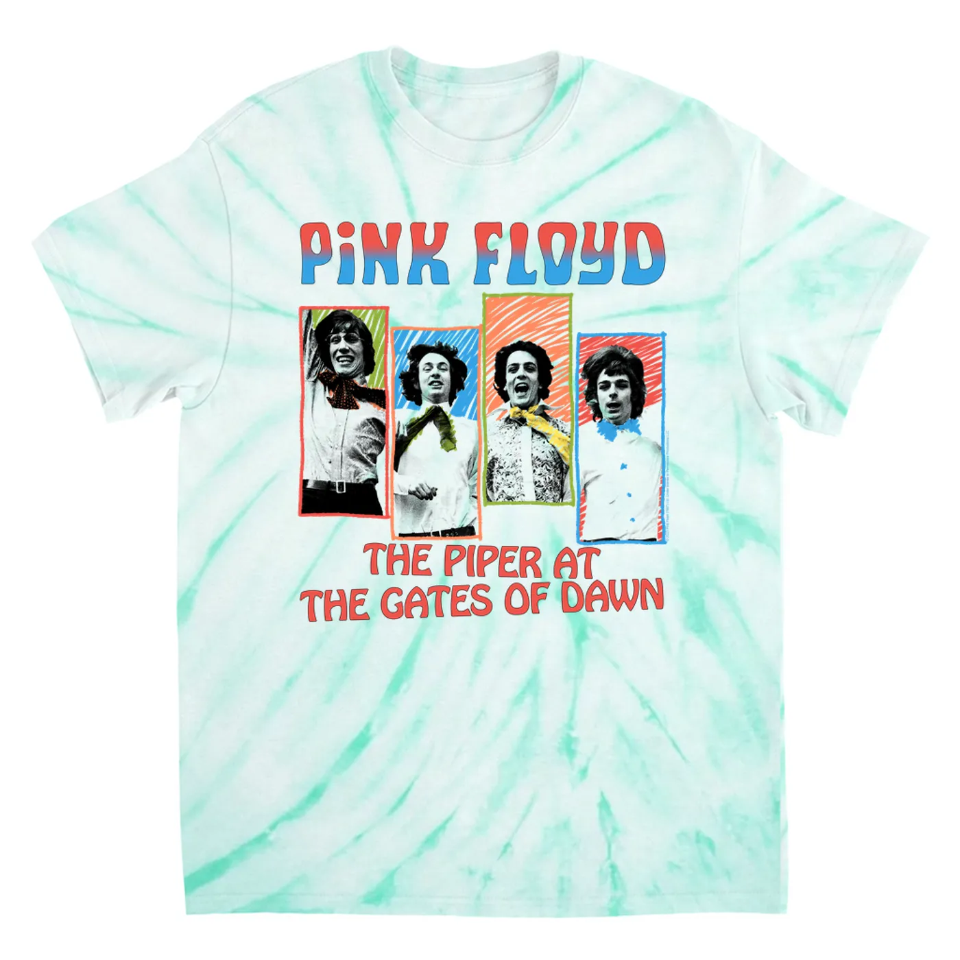Pink Floyd T-Shirt | Piper At The Gates Of Dawn Jump (Merchbar Exclusive) Pink Floyd Tie Dye Shirt