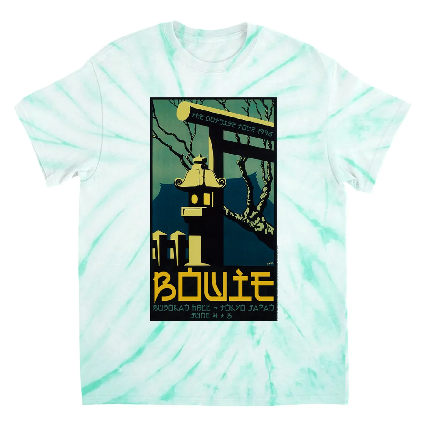 David Bowie T-Shirt | Busokan Hall Tokyo Japan Concert Poster (Merchbar Exclusive) David Bowie Tie Dye Shirt