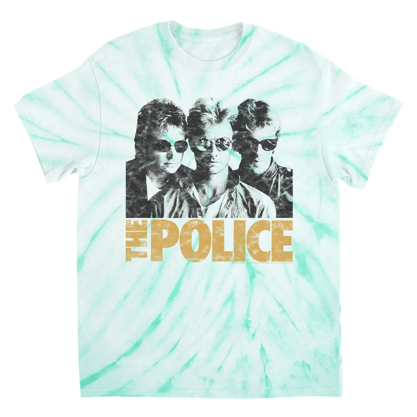 The Police T-Shirt | The Trio Distressed In Neutrals The Police Tie Dye Shirt