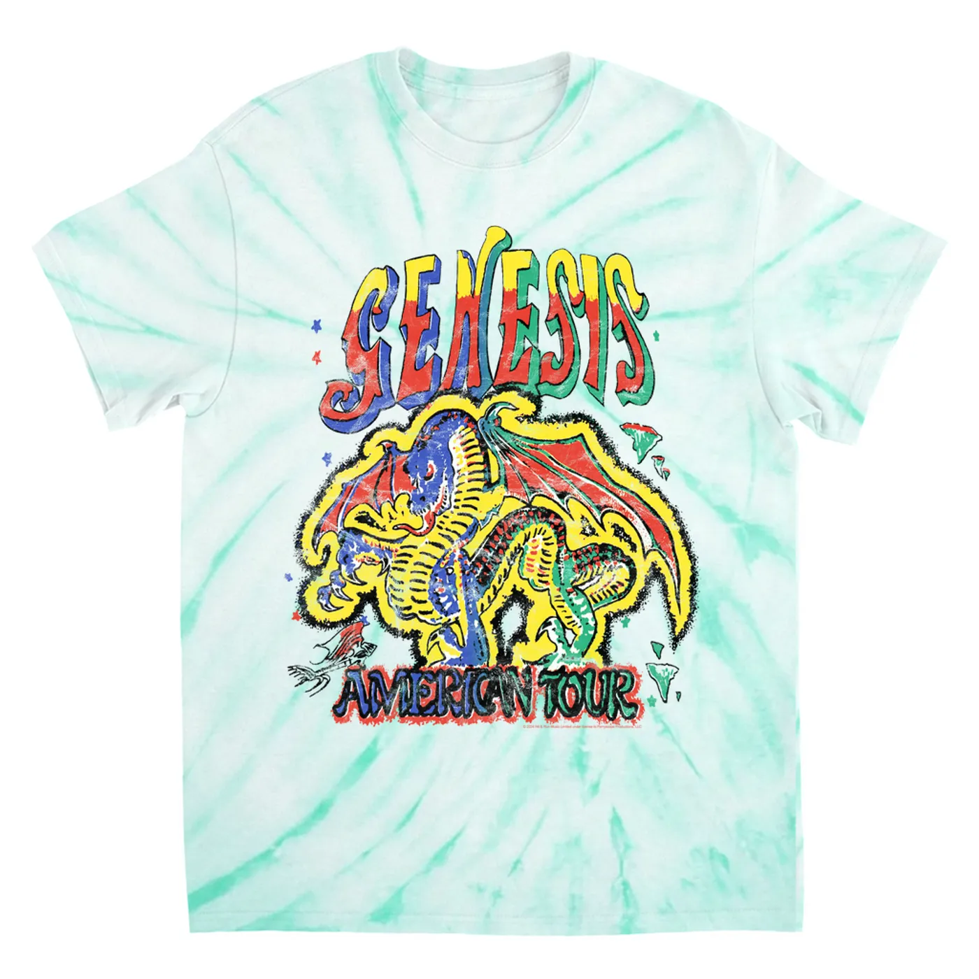 Genesis T-Shirt | Retro American Tour Dragon Genesis Tie Dye Shirt