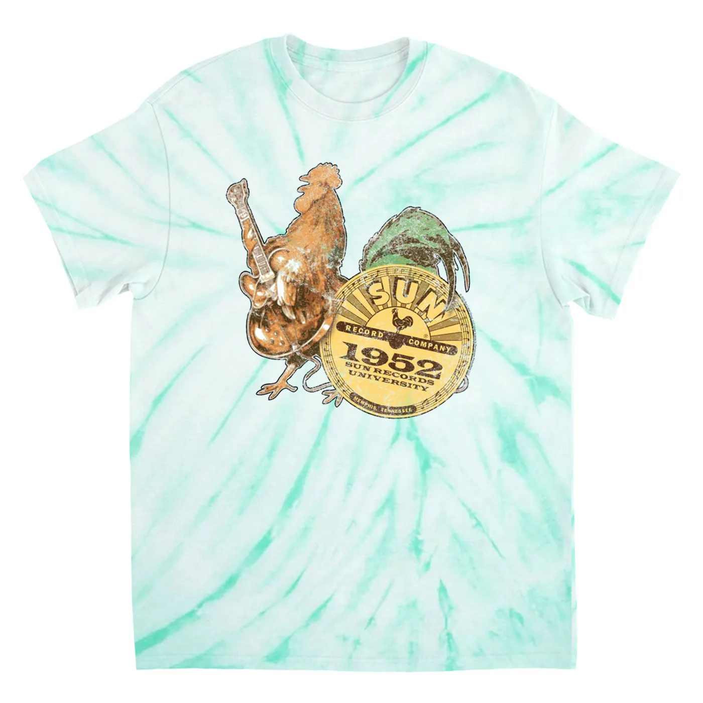 Sun Records T-Shirt | 1952 Red Rooster University Sun Records Tie Dye Shirt