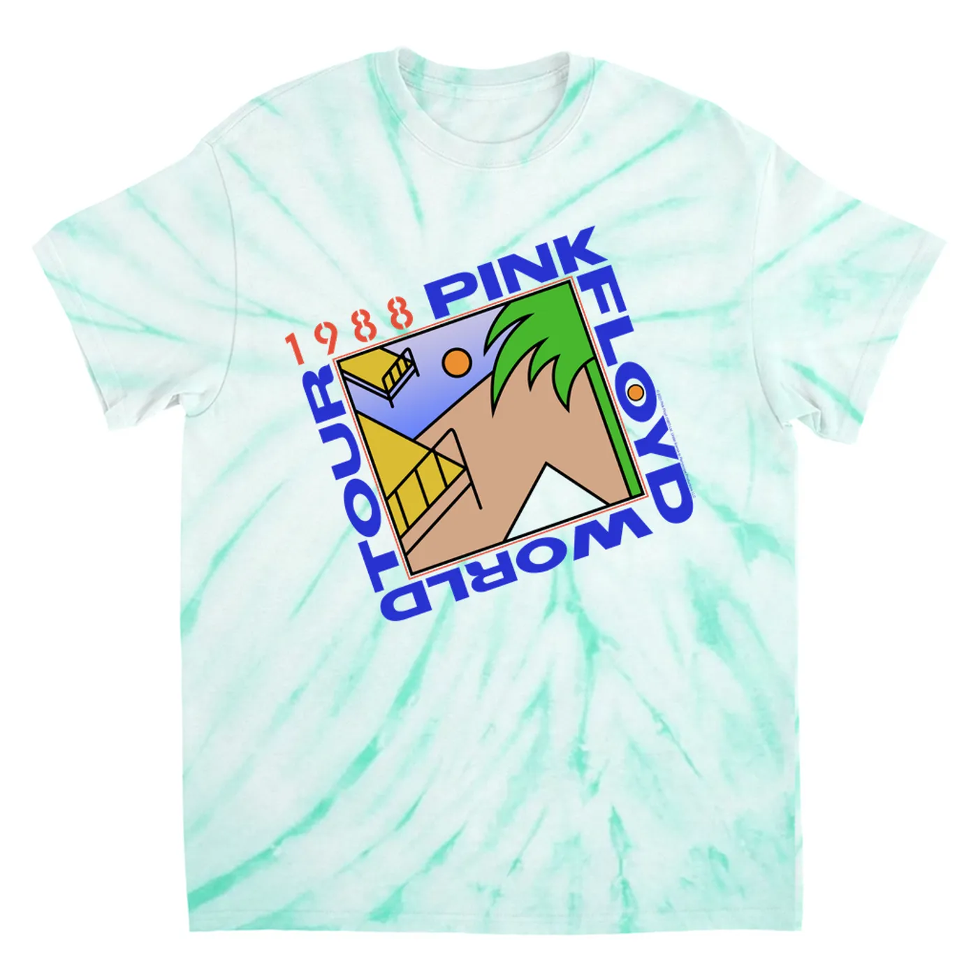 Pink Floyd T-Shirt | Pink Floyd '88 World Tour Pink Floyd Tie Dye Shirt