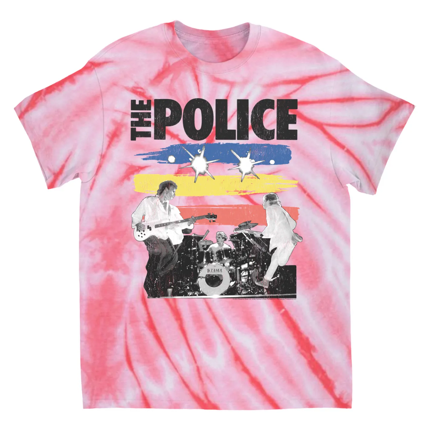 The Police T-Shirt | Synchronicity Live In Concert The Police Tie Dye Shirt