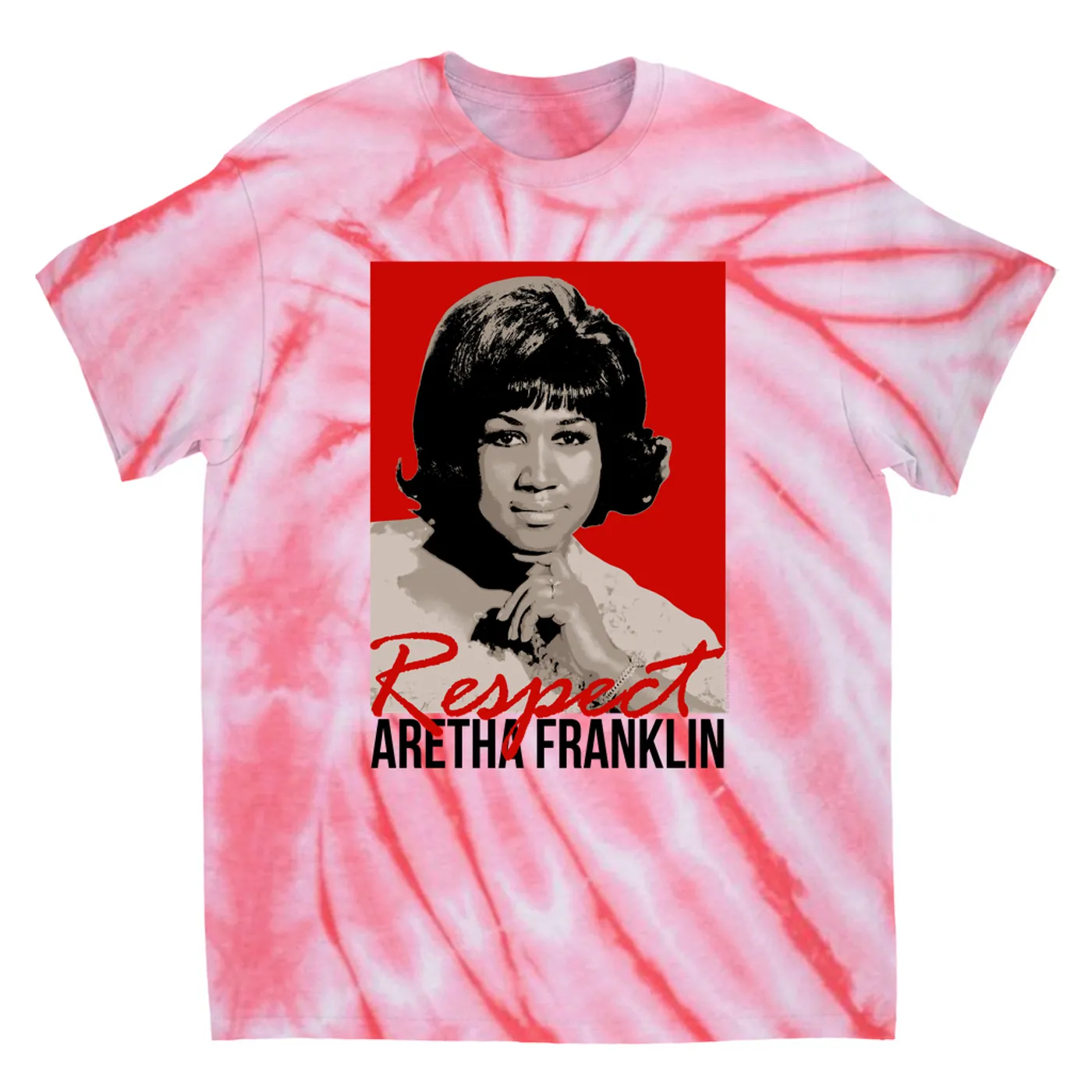 Aretha Franklin T-Shirt | Red Respect Aretha Franklin Tie Dye Shirt