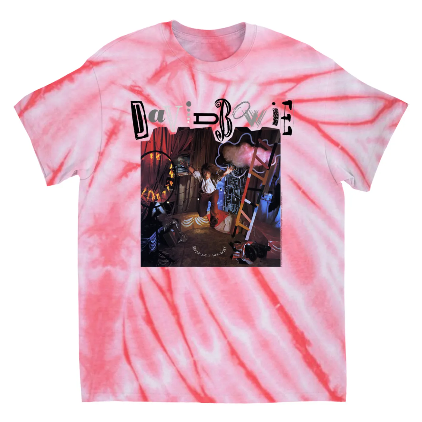 David Bowie T-Shirt | Never Let Me Down Album Cover David Bowie Tie Dye Shirt