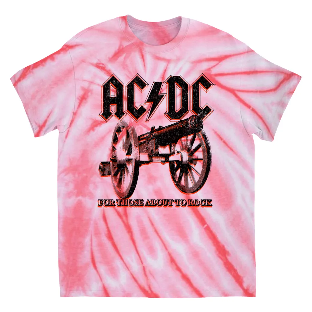 T-Shirt | Neon For Those About To Rock Cannon Tie Dye Shirt